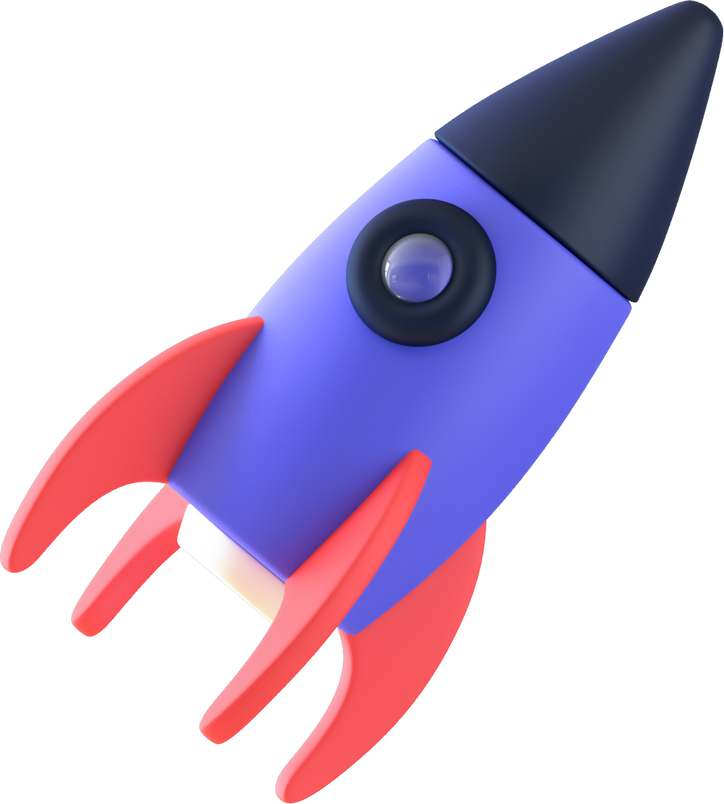 3D Floating Element Rocket